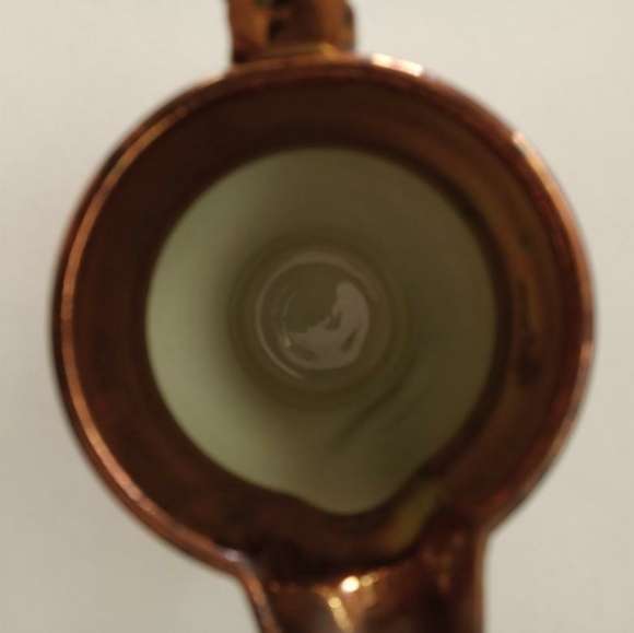 Vintage porcelain copper color creamer, pitcher. 8 oz. - Picture 7 of 7